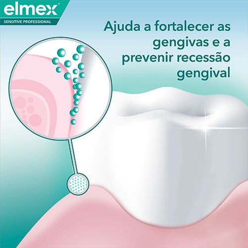 Ajuda a fortalecer as gengivas e a prevenir recessão gengival